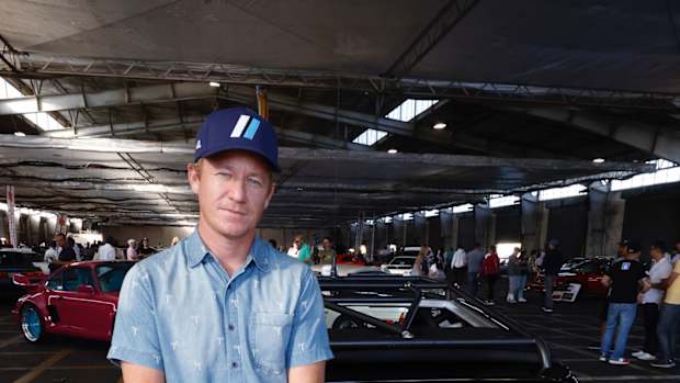 Pat Long and "The Dirtmeister." Photo courtesy Mobil 1 and Hot Wheels.